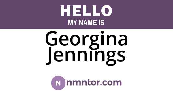 Georgina Jennings