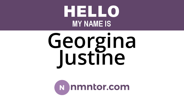 Georgina Justine