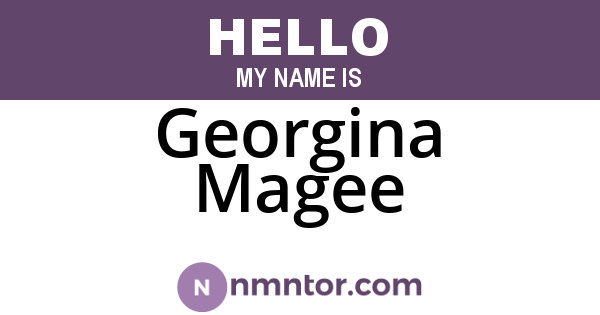 Georgina Magee