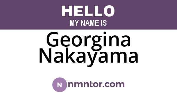Georgina Nakayama
