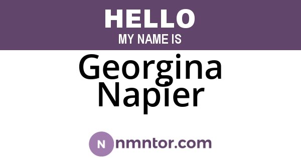 Georgina Napier