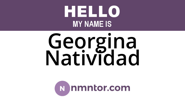 Georgina Natividad
