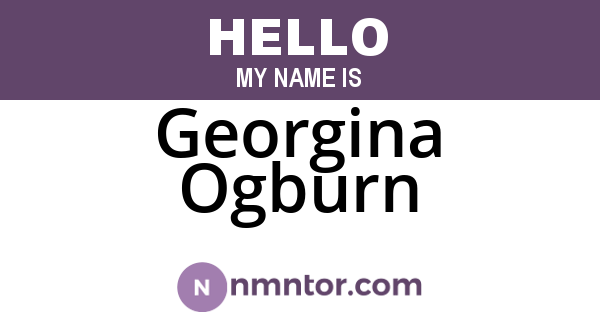 Georgina Ogburn
