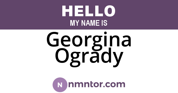 Georgina Ogrady