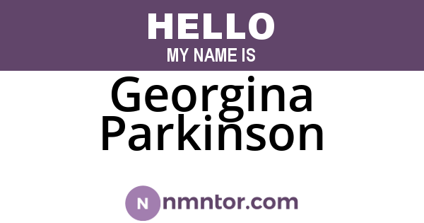Georgina Parkinson