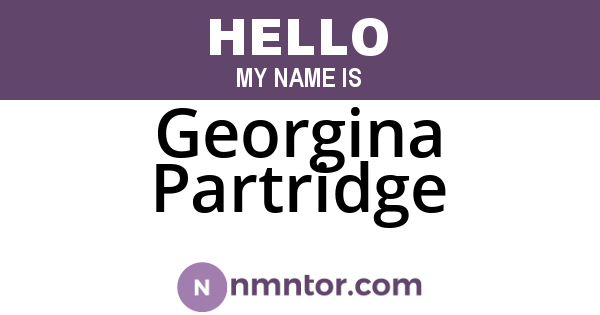 Georgina Partridge