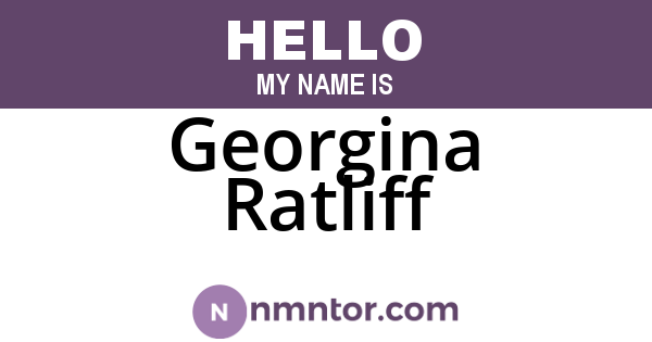 Georgina Ratliff