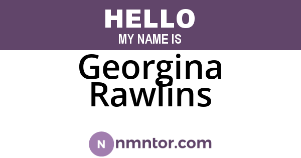 Georgina Rawlins