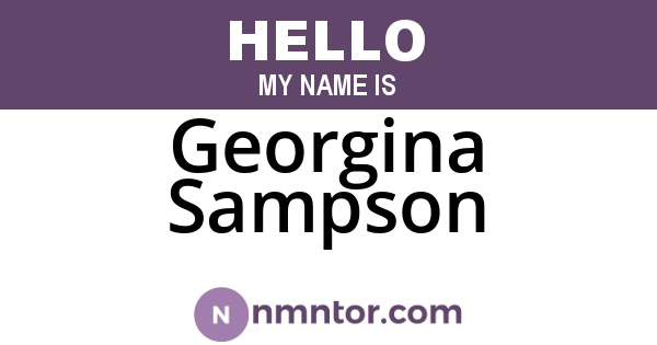Georgina Sampson