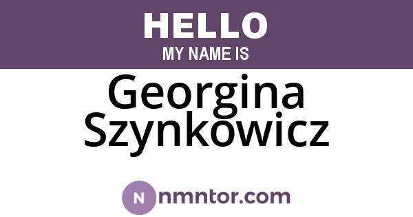Georgina Szynkowicz