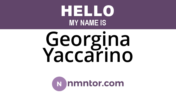 Georgina Yaccarino