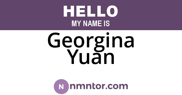 Georgina Yuan