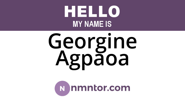 Georgine Agpaoa