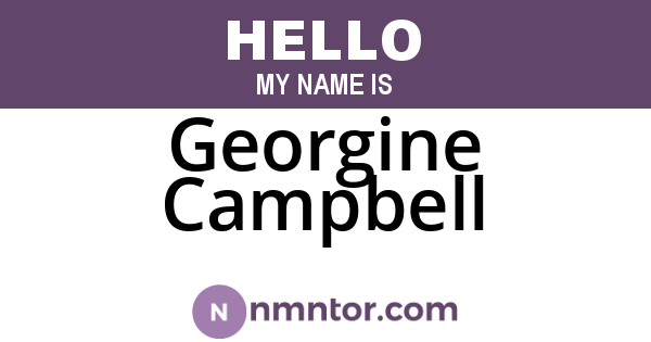 Georgine Campbell