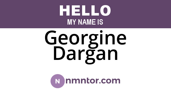 Georgine Dargan