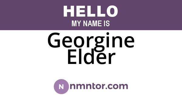Georgine Elder