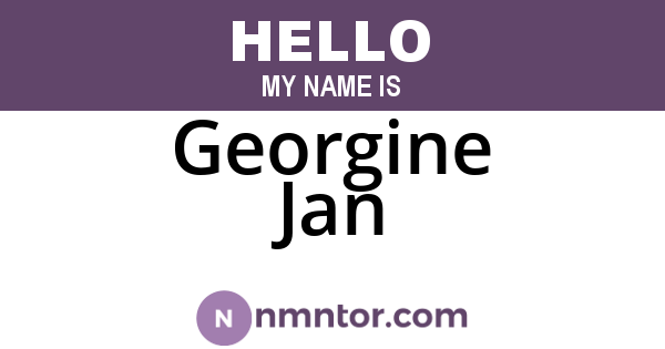 Georgine Jan