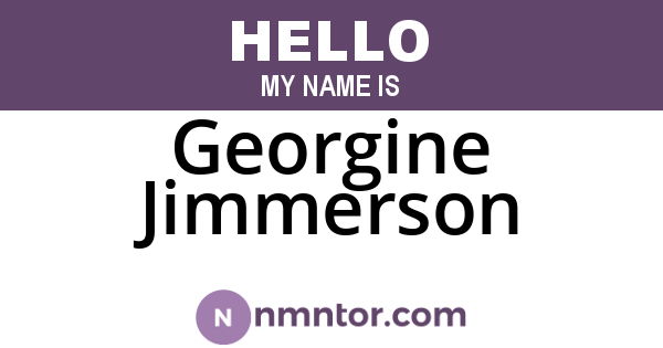 Georgine Jimmerson