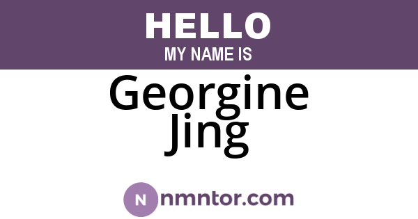Georgine Jing