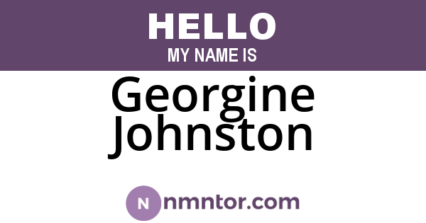 Georgine Johnston