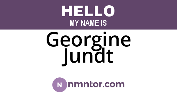 Georgine Jundt