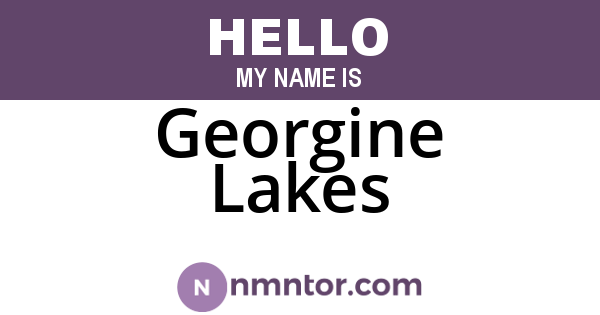 Georgine Lakes