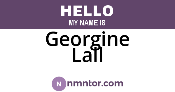 Georgine Lall