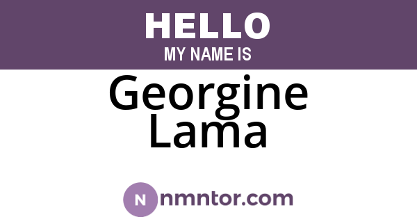 Georgine Lama