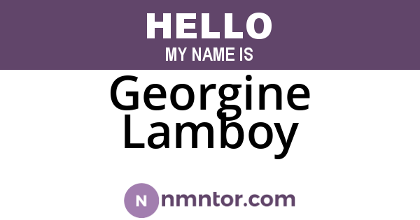Georgine Lamboy