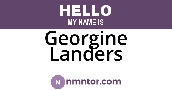 Georgine Landers