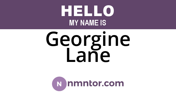 Georgine Lane