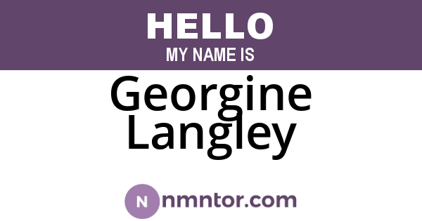 Georgine Langley