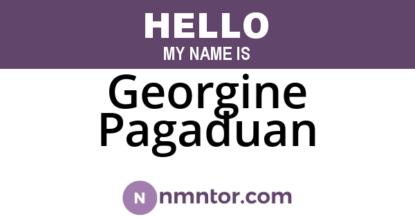 Georgine Pagaduan