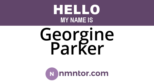Georgine Parker