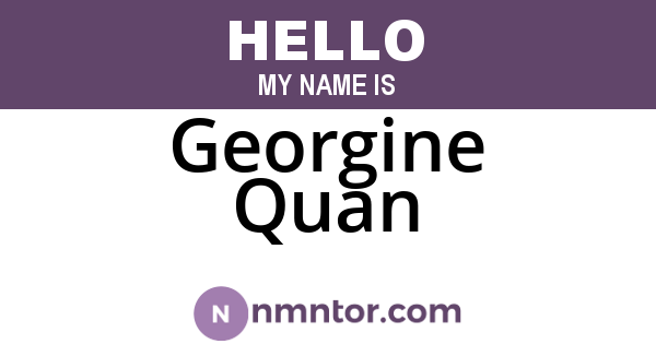 Georgine Quan