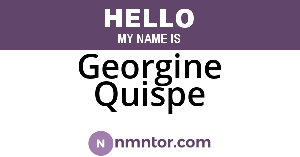Georgine Quispe