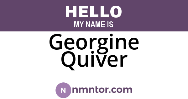 Georgine Quiver