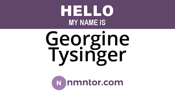 Georgine Tysinger