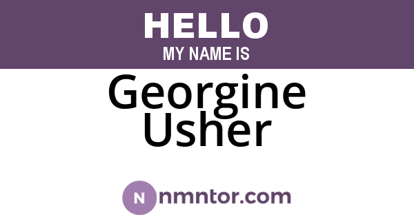 Georgine Usher