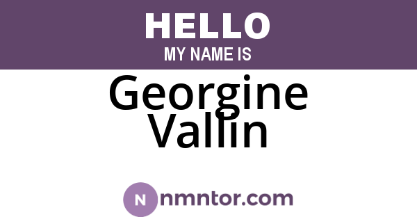 Georgine Vallin