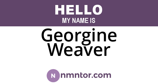 Georgine Weaver