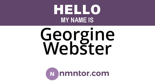 Georgine Webster