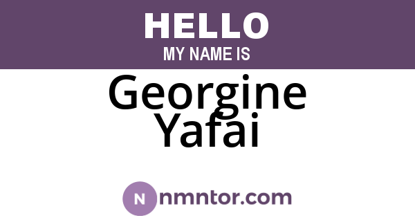 Georgine Yafai