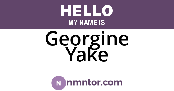 Georgine Yake