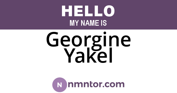 Georgine Yakel