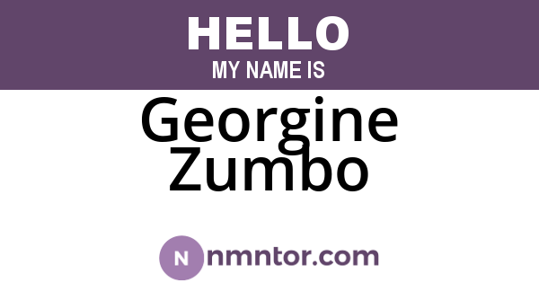 Georgine Zumbo