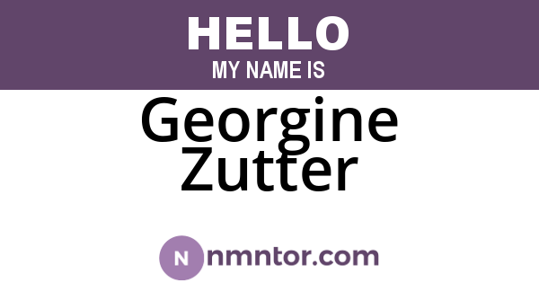 Georgine Zutter