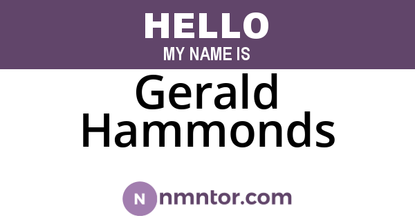 Gerald Hammonds