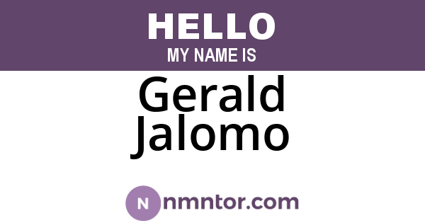 Gerald Jalomo