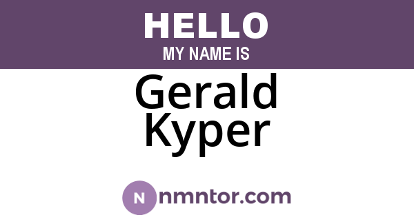 Gerald Kyper
